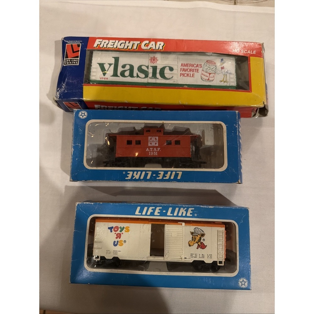 HO Scale Life Like 3 Car Lot Vlasic Pickles - Caboose - Toys R Us With Boxes